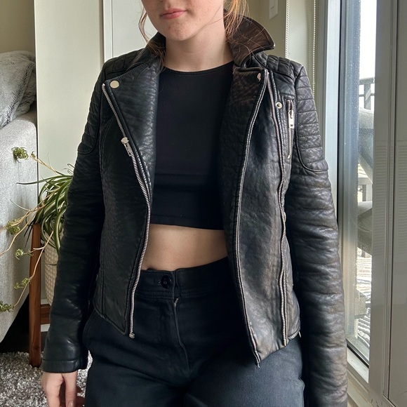 Pleather Jacket - like new! - Picture 2 of 6